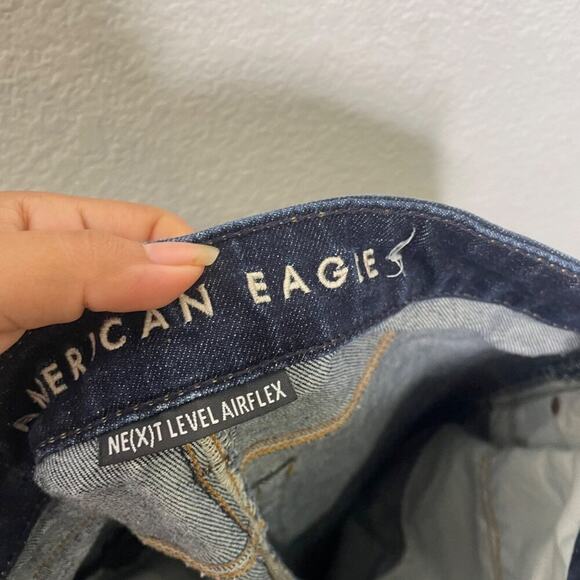 American Eagle Mens Size 28 Next Level Airflex Slim Straight Dark Wash Denim - Picture 4 of 16